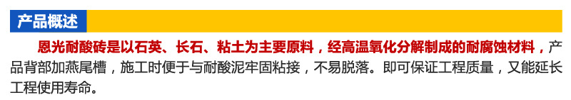 4.耐酸瓷磚產品概述